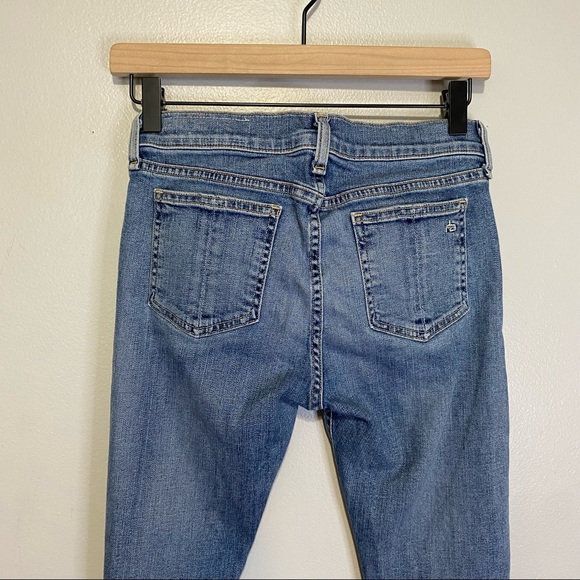 rag & bone Skinny Distressed Midland Raw Hem Jeans Size 26 - Picture 8 of 9